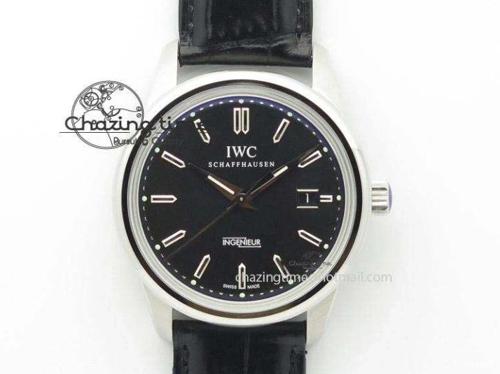 MIROTIME 0104 FastDry Portofino IW356501 SS V3 MK 1:1 Best Edition Black Dial On SS Mesh Bracelet MIYOTA 7195